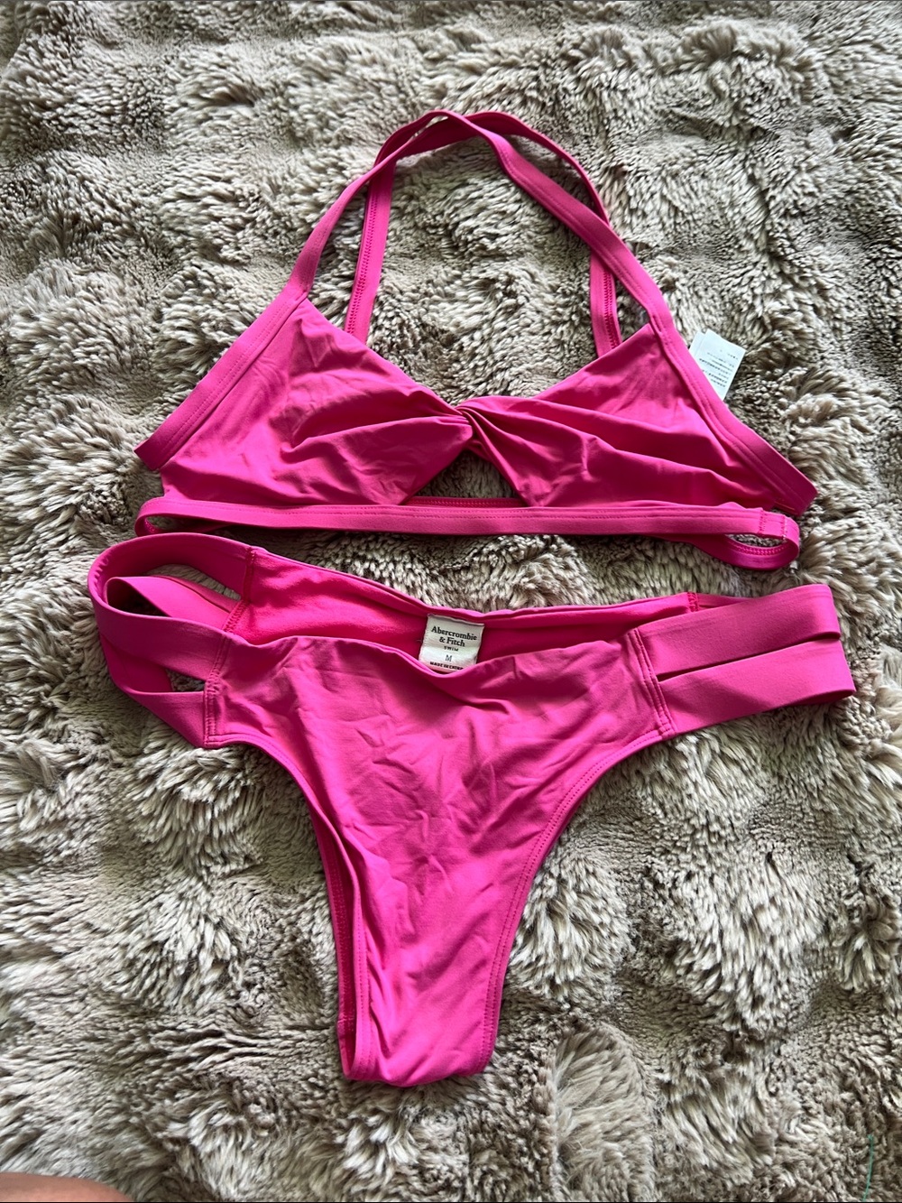 Abercrombie & Fitch Hot Pink Cutout Bikini Set